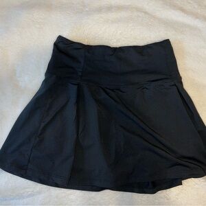 SHEIN Black Skater Mini Skirt Pleated Casual